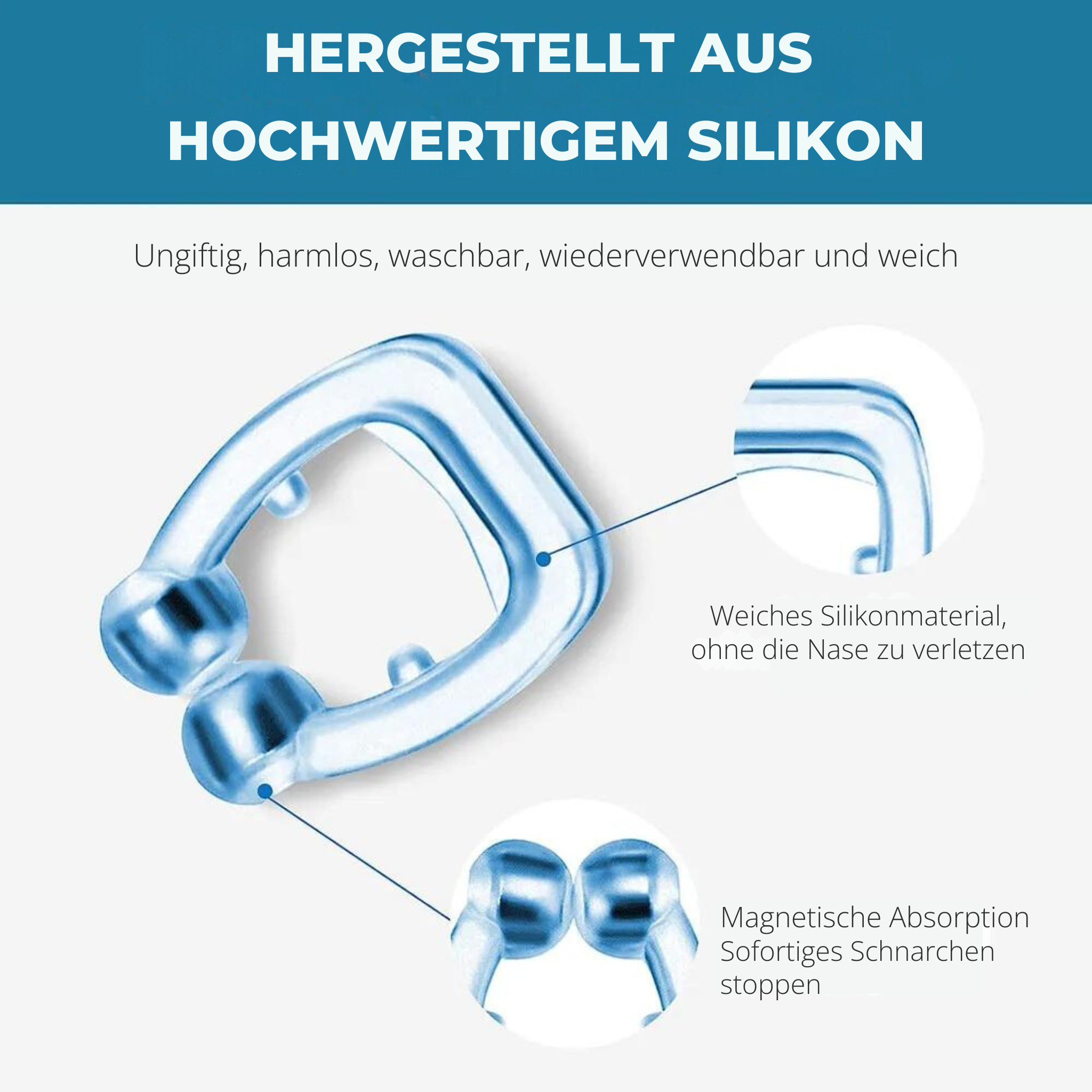 SnoreStop™ | Magnetischer Anti-Schnarch-Clip